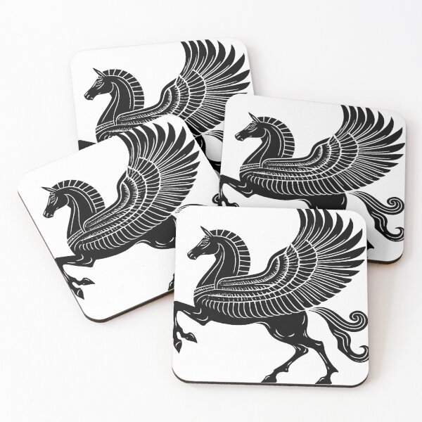 Item preview, Mythical Winged Horse Minimalist Illustration designed and sold by BlackSigilCo.