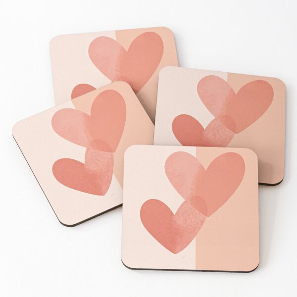 Item preview, Blushing Affection: Modern Minimalist Soft Overlay Heart Abstract designed and sold by Cozyartsss.