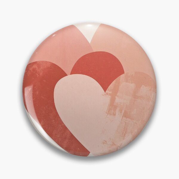 Item preview, Blooming Affinity: Layered Minimalist Heart Abstract in Rose and Peach designed and sold by Cozyartsss.