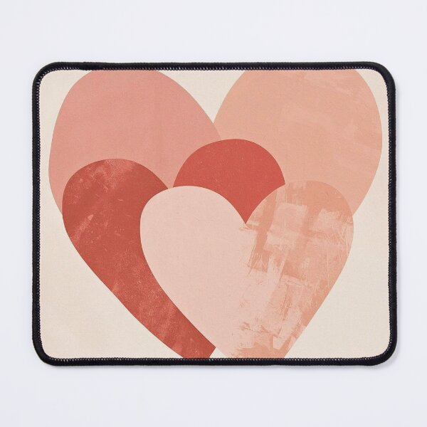 Item preview, Blooming Affinity: Layered Minimalist Heart Abstract in Rose and Peach designed and sold by Cozyartsss.