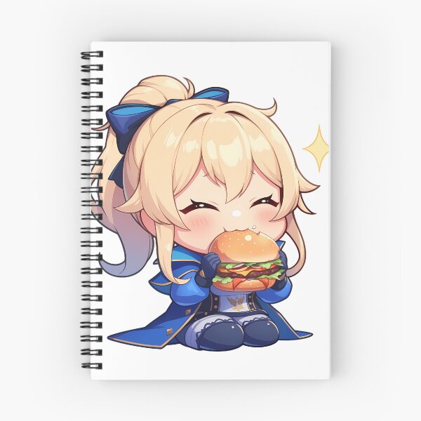 Item preview, Game Jean Genshin Impact Anime Chibi Kawaii Burger Blonde Hair Waifu Cute designed and sold by mildaclairmo.