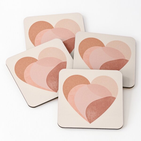Item preview, Organic Pulse Mid-Century Modern Layered Heart Abstract designed and sold by Cozyartsss.