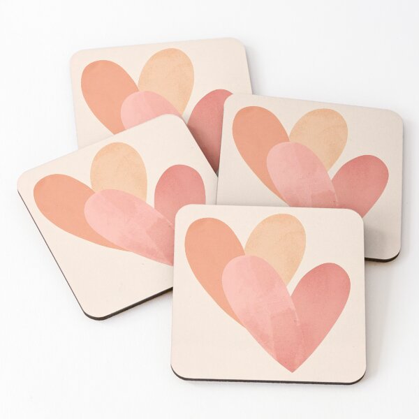 Item preview, Serene Pulse: Minimalist Mid-Century Trio Heart Abstract designed and sold by Cozyartsss.