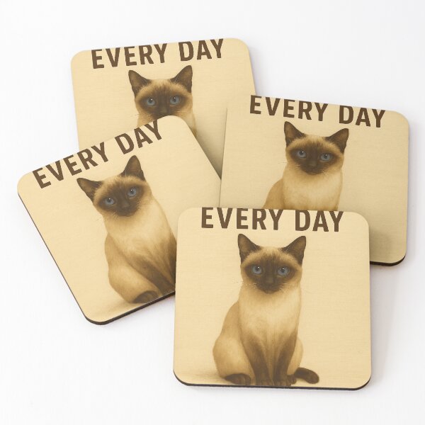 Item preview, Small Steps Every Day – Siamese Cat Inspirational Art designed and sold by SagisMeowAndBow.