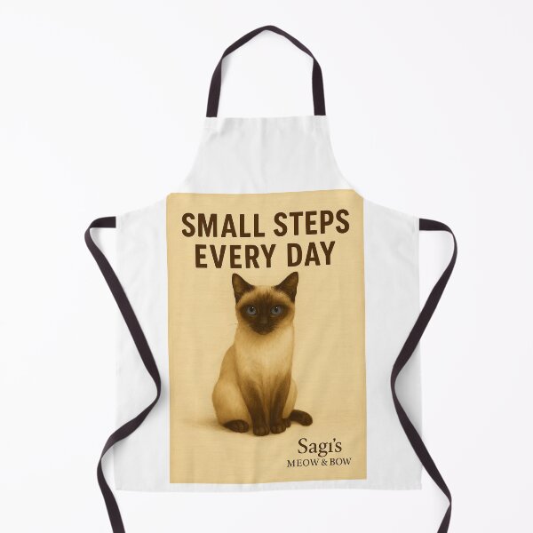 Item preview, Small Steps Every Day – Siamese Cat Inspirational Art designed and sold by SagisMeowAndBow.