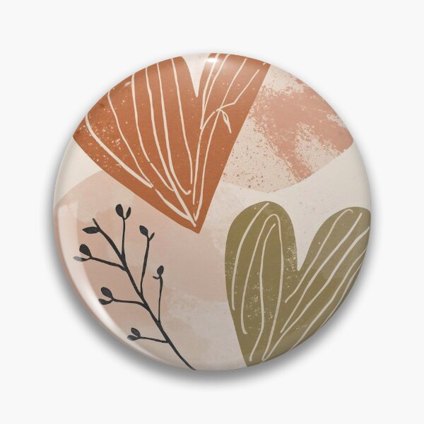 Item preview, Earthy Affinity: Rustic Botanical Heart Abstract Art designed and sold by Cozyartsss.