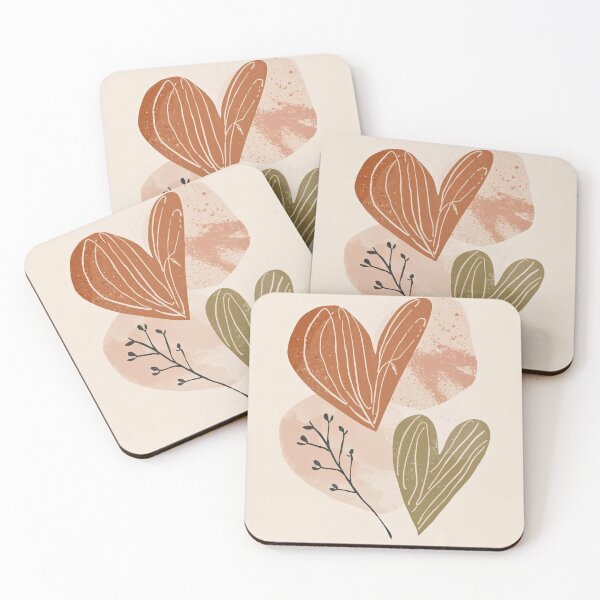 Item preview, Earthy Affinity: Rustic Botanical Heart Abstract Art designed and sold by Cozyartsss.