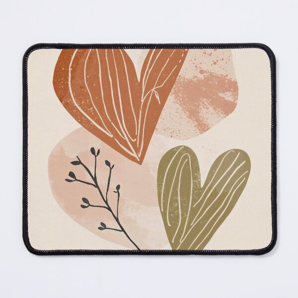 Item preview, Earthy Affinity: Rustic Botanical Heart Abstract Art designed and sold by Cozyartsss.