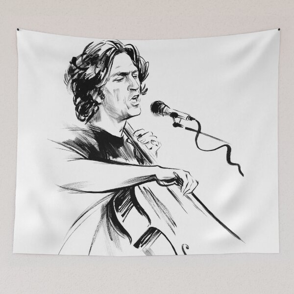 Item preview, А man who sings and plays the cello designed and sold by Irina Ivanova.