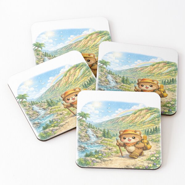 Item preview, Telluride – Cute Kawaii Bear Hiking in the Colorado Mountains designed and sold by Paws-nd-Prints.