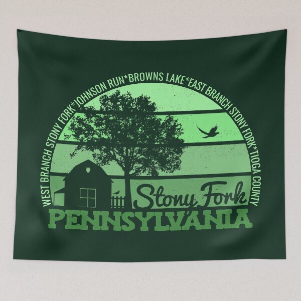 Item preview, Stony Fork Pennsylvania Sunset Retro Vintage Local Pride Logo designed and sold by CRHPOD20.