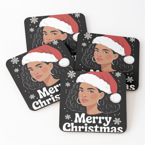 Item preview, Merry Christmas Black African Girl Santa Hat Xmas Pajamas designed and sold by LindseyKris.