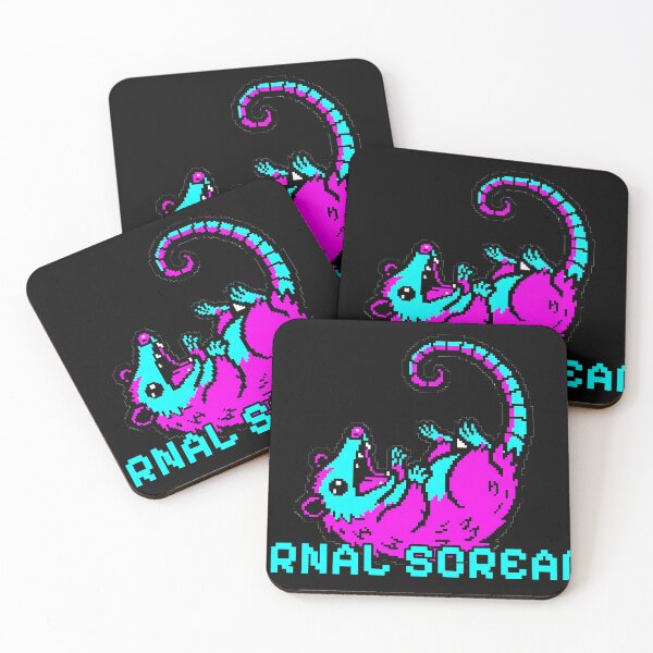 Item preview, Funny Screaming Opossum Retro Pixel Art - Internal Screaming designed and sold by ClubChaos.