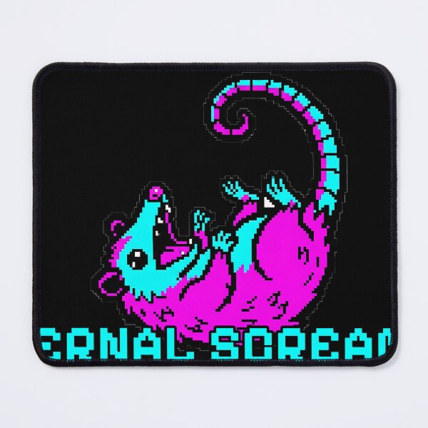 Item preview, Funny Screaming Opossum Retro Pixel Art - Internal Screaming designed and sold by ClubChaos.