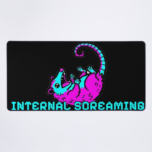 Item preview, Funny Screaming Opossum Retro Pixel Art - Internal Screaming designed and sold by ClubChaos.