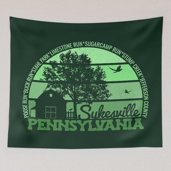 Item preview, Sykesville Pennsylvania Sunset Retro Vintage Local Pride Logo designed and sold by CRHPOD20.