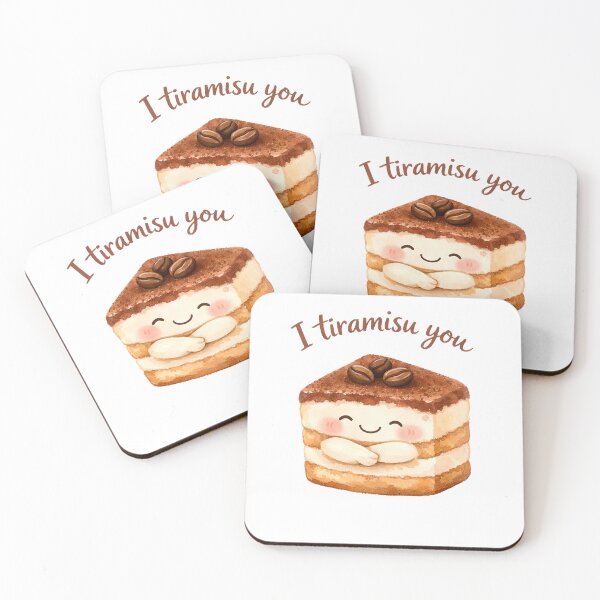 Item preview, I Tiramisu You – Cute Tiramisu Dessert Pun Illustration designed and sold by GiftsCreek.