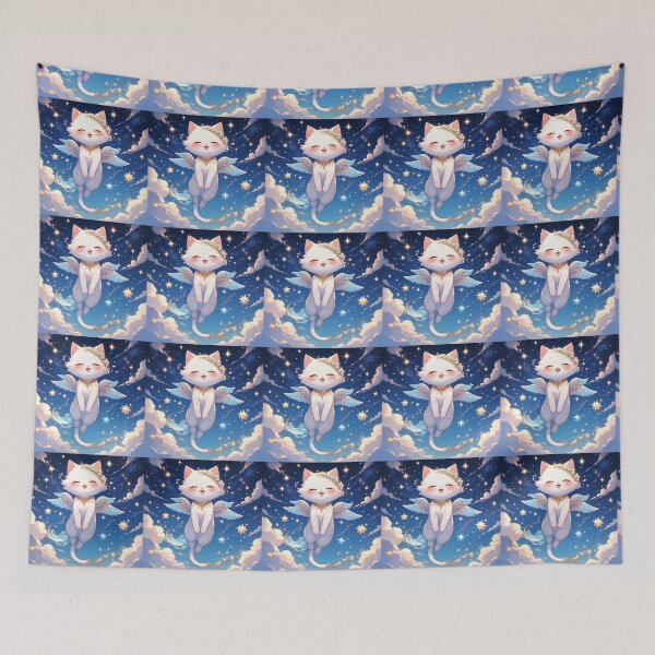 Item preview, Cat Angel flying in the starry sky. designed and sold by Natalia-Vlad.