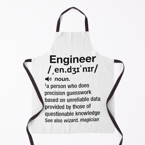 Item preview, Funny Nerdy Engineer Dictionary Definition Black Text designed and sold by MathWare MathClips.