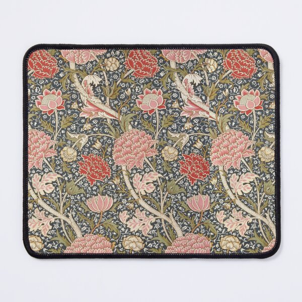 Item preview, Cray Blue Red | Vintage Floral Pattern – Arts & Crafts Style Design designed and sold by TheAbayArt.