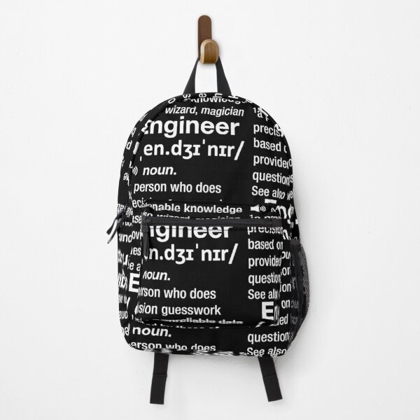 Item preview, Funny Nerdy Engineer Dictionary Definition White Text designed and sold by MathWare MathClips.