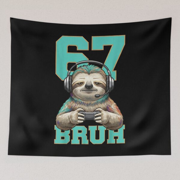 Item preview, 67 Six Seven BRUH – Funny Gamer Sloth Birthday Shirt designed and sold by LashondaGreen89.