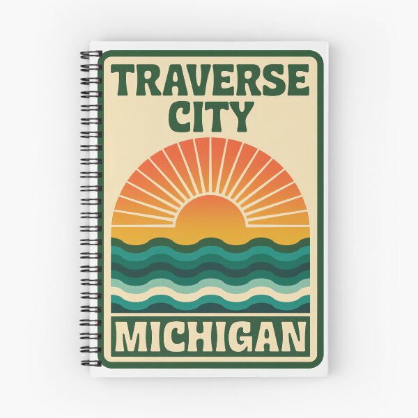 Item preview, Traverse City Michigan - Beach Road Sign designed and sold by TheOldMittenIllustrated.