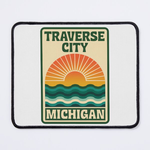Item preview, Traverse City Michigan - Beach Road Sign designed and sold by TheOldMittenIllustrated.