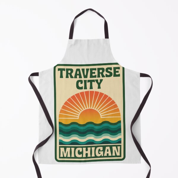 Item preview, Traverse City Michigan - Beach Road Sign designed and sold by TheOldMittenIllustrated.
