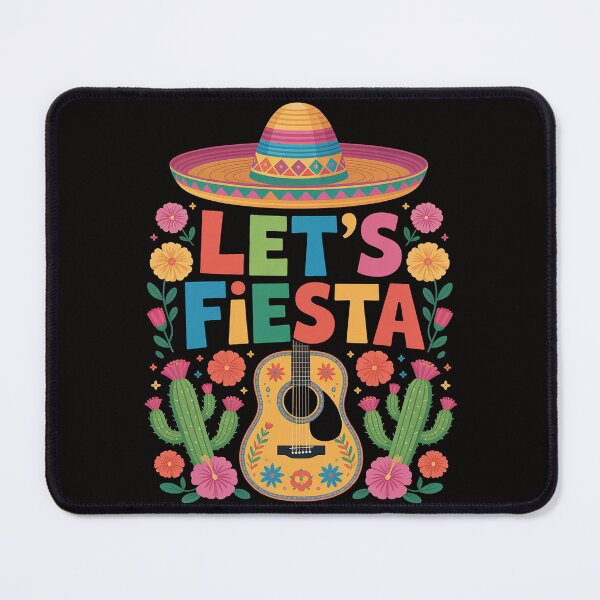 Item preview, Cinco de Mayo Let’s Fiesta Mexican Sombrero Guitar designed and sold by DarioRosales.