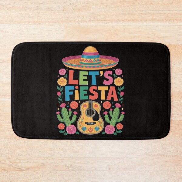 Item preview, Cinco de Mayo Let’s Fiesta Mexican Sombrero Guitar designed and sold by DarioRosales.
