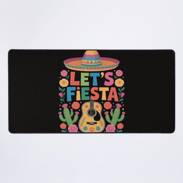 Item preview, Cinco de Mayo Let’s Fiesta Mexican Sombrero Guitar designed and sold by DarioRosales.