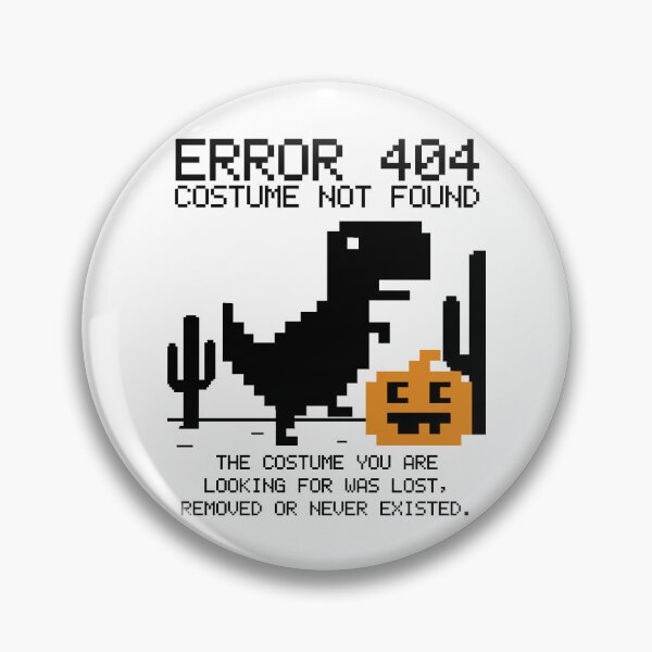 Item preview, Funny Nerdy Error 404 Costume Not Found Internet Dinosaur Halloween Black Text designed and sold by MathWare MathClips.