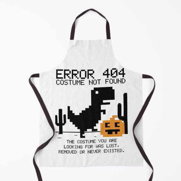 Item preview, Funny Nerdy Error 404 Costume Not Found Internet Dinosaur Halloween Black Text designed and sold by MathWare MathClips.