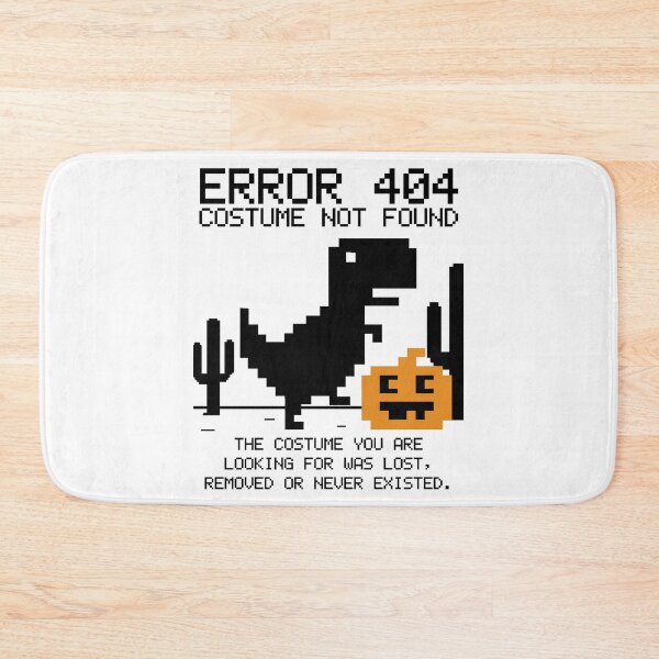 Item preview, Funny Nerdy Error 404 Costume Not Found Internet Dinosaur Halloween Black Text designed and sold by MathWare MathClips.