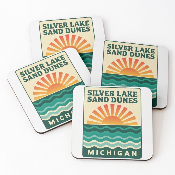 Item preview, Silver Lake Sand Dunes Michigan - Beach Road Sign designed and sold by TheOldMittenIllustrated.