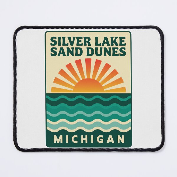 Item preview, Silver Lake Sand Dunes Michigan - Beach Road Sign designed and sold by TheOldMittenIllustrated.