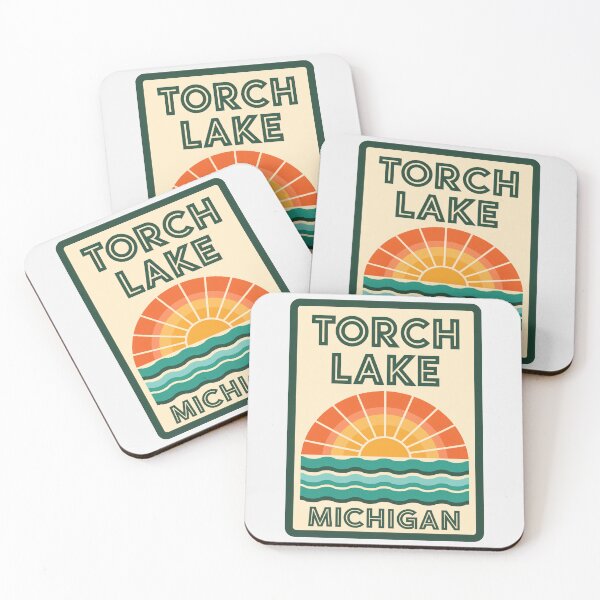 Item preview, Torch Lake Michigan - Beach Road Sign designed and sold by TheOldMittenIllustrated.