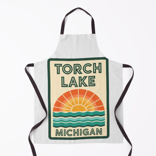 Item preview, Torch Lake Michigan - Beach Road Sign designed and sold by TheOldMittenIllustrated.