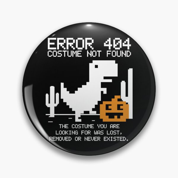 Item preview, Funny Nerdy Error 404 Costume Not Found Internet Dinosaur Halloween White Text designed and sold by MathWare MathClips.
