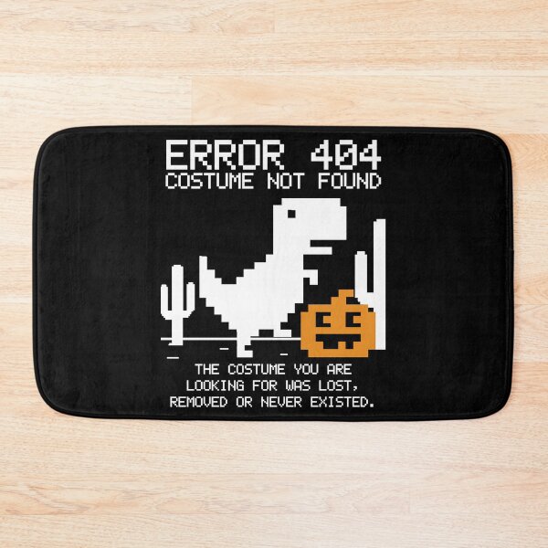 Item preview, Funny Nerdy Error 404 Costume Not Found Internet Dinosaur Halloween White Text designed and sold by MathWare MathClips.
