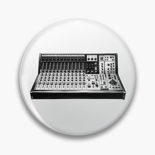 Item preview, Studio Mixing Console Illustration | Black and White Audio Engineer Art designed and sold by inkoutninja.