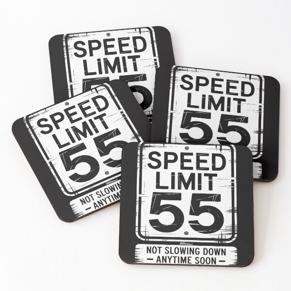 Item preview, 55th Birthday Speed Limit Sign 55 Year Old designed and sold by HermanTricia.