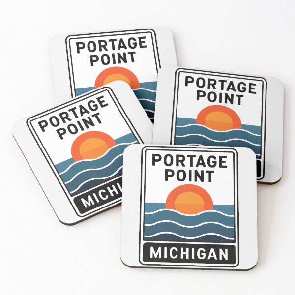 Item preview, Portage Point Michigan - Beach Road Sign designed and sold by TheOldMittenIllustrated.