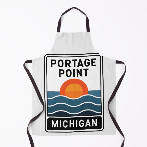 Item preview, Portage Point Michigan - Beach Road Sign designed and sold by TheOldMittenIllustrated.