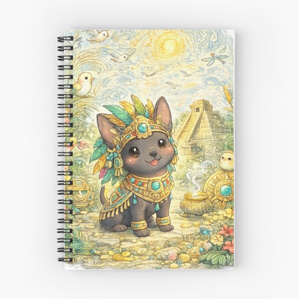 Item preview, Aztec Xolo Guardian – Kawaii Xoloitzcuintle in Ancient Temple Setting designed and sold by Paws-nd-Prints.