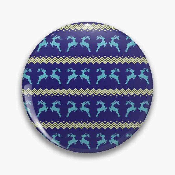 Item preview, Retro Blue Reindeer Happy Holiday Xmas Pattern    - Wedding Gifts designed and sold by RoyalStarsPatts.