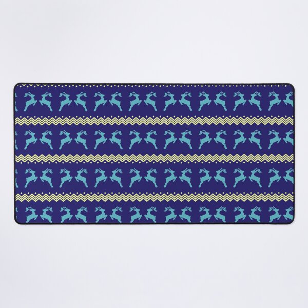 Item preview, Retro Blue Reindeer Happy Holiday Xmas Pattern - Wedding Gifts designed and sold by RoyalStarsPatts.