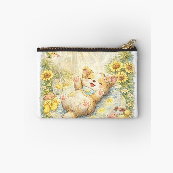Item preview, You Deserve Sunshine – Kawaii Puppy Soaking Up Happy Sun Rays designed and sold by Paws-nd-Prints.