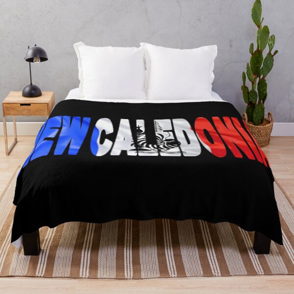 Item preview, NEW CALEDONIA - Flag Flying in Wind cut to Letters Souvenir Sticker Shirt designed and sold by Adam Gormley.